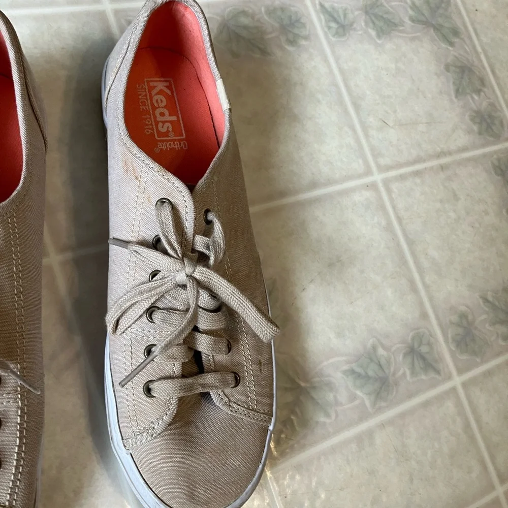 Keds‎ ortholite tan canvas lace up Sneakers